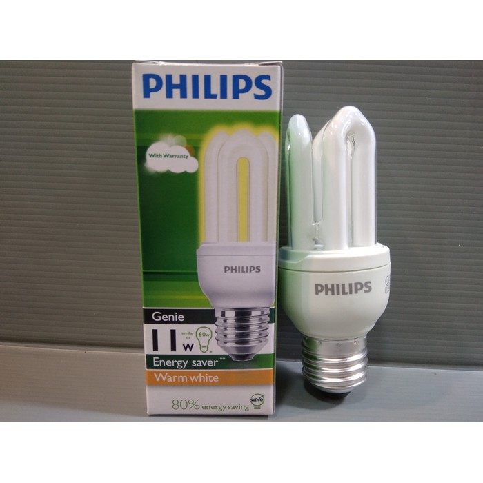 Philips Genie 11 watt e27 WWL WarmWhiteLight KUNING