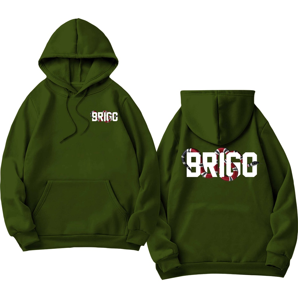 Sweater Hoodie BRIGO SNAKE Sablon DTF Fleece Cotton II BRIGO Jumper Hoodie Snake II M-XXL (Pria &amp; Wanita) Free stiker&amp;Gantungan Kunci