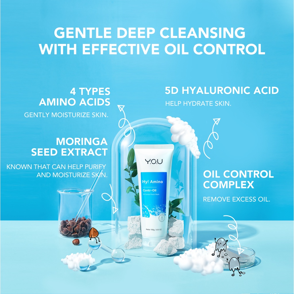 𝐑𝐀𝐃𝐘𝐒𝐀 - YOU Facial Wash Hy! Amino 100gr