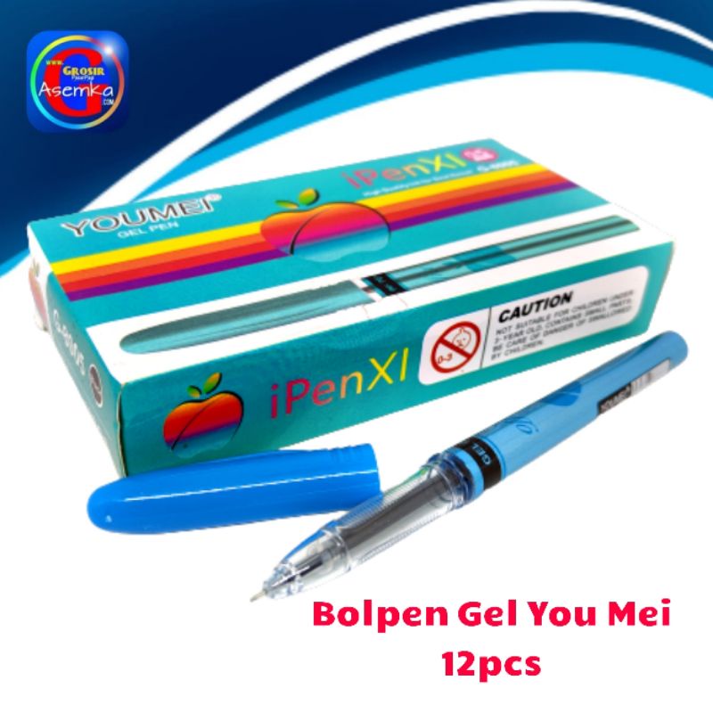 Bolpen Gel Pena Tinta hitam  gel You mei Ipenxi Grosir 12pcs