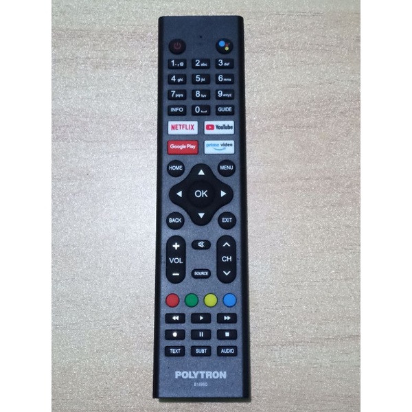 Jual Remote Tv Led Smart Android Bluetooth Polytron Original Asli