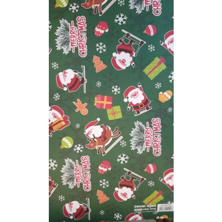 

Kertas Kado Sansan Wawa SW 5722 "Christmas/Natal/Santa Claus