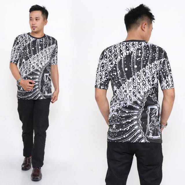 BSWART KAOS BATIK PRIA WAYANG SAMPING HRB026