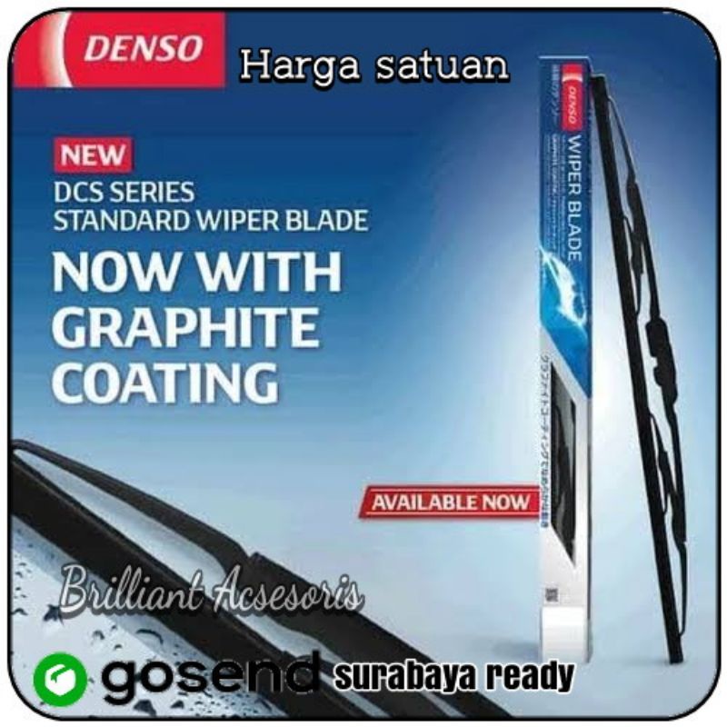 Wiper Kipas Kaca Original DENSO / OSRAM - Gagang Besi - Harga Satuan Pcs