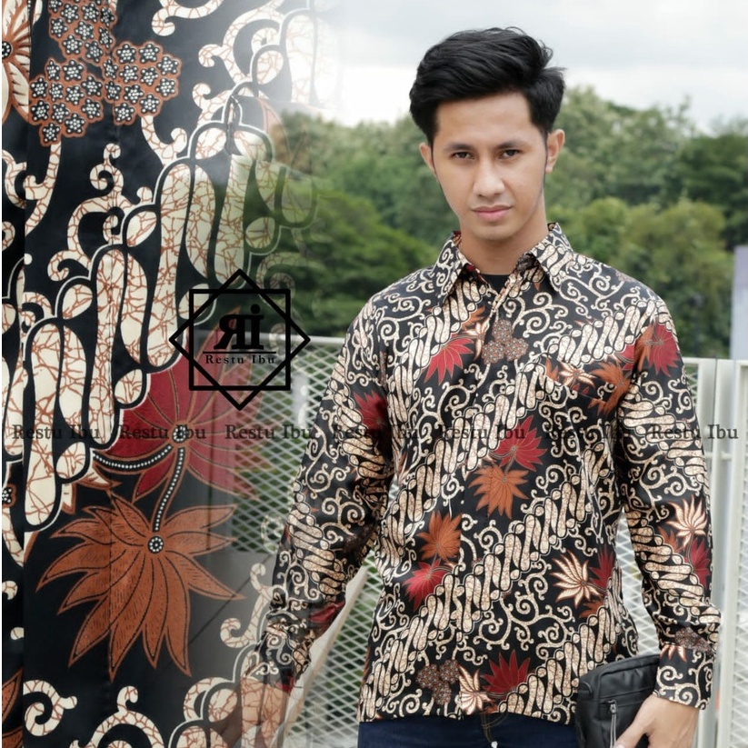 Kemeja batik pria modern / kemeja kondangan / kantor / kerja