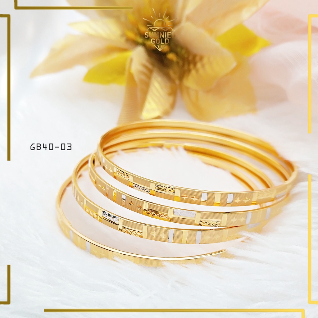 GELANG KERONCONG EMAS ASLI KADAR 375/8K GELANG WANITA CANTIK - GB 40-3