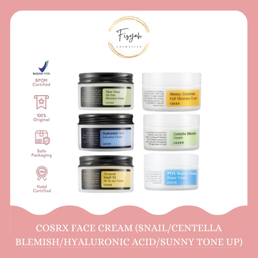 COSRX FACE CREAM (SNAIL/CENTELLA BLEMISH/HYALURONIC ACID/SUNNY TONE UP)