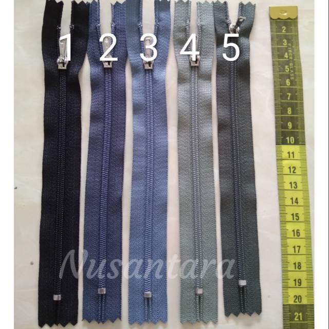 Resleting /Risleting /Zipper YKK 7&quot; / 17,5 cm satuan grey series