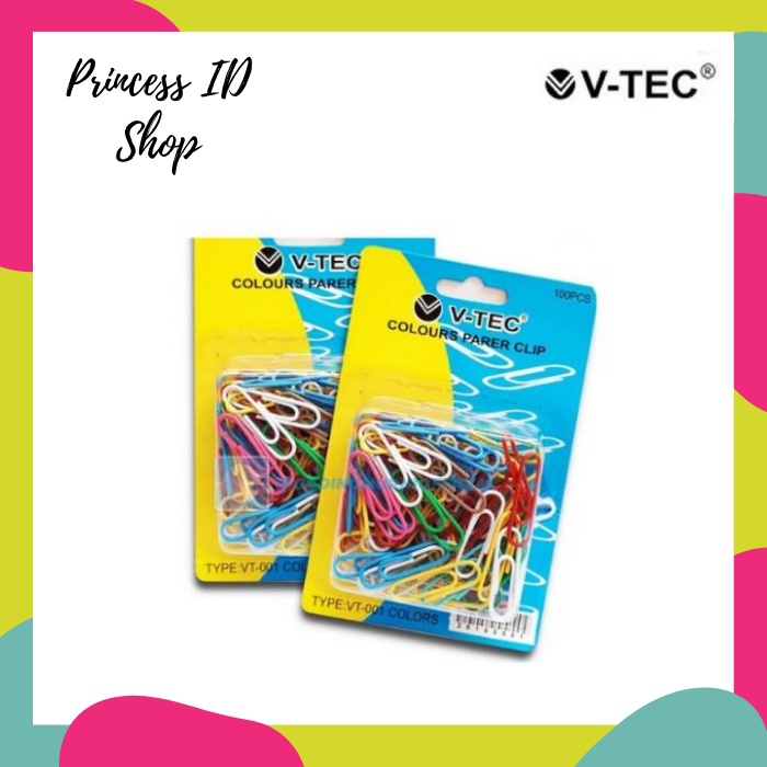 

KLIP KERTAS PAPER CLIP VINYL V-TEC