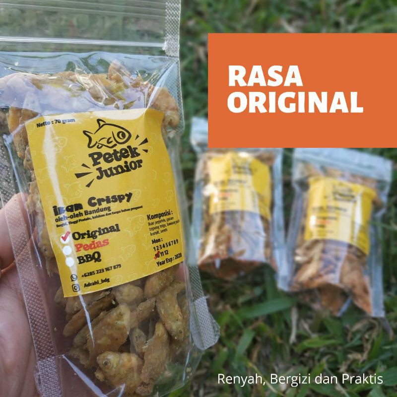 

Terlaris!!! Petek junior rasa original cemilan renyah bergizi 70gram