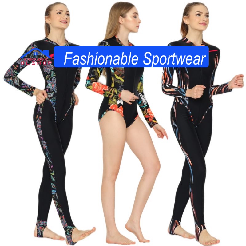 New One piece Swimsuits Setelan Baju renang Diving 2-piece Baju renang wanita lapis CUP BH Baju rena