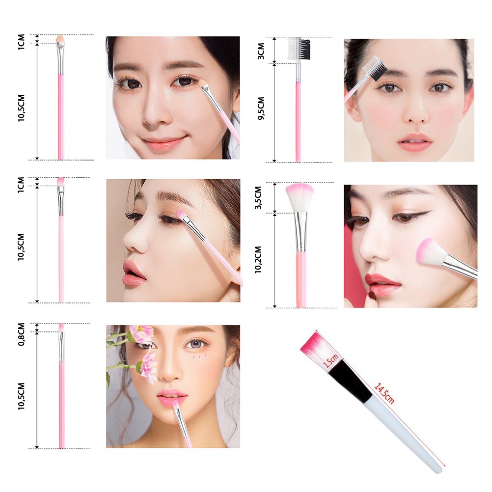 kuas masker wajah set brush face tool bulu halus lentur lembut alat perawatan kecantikan muka termurah