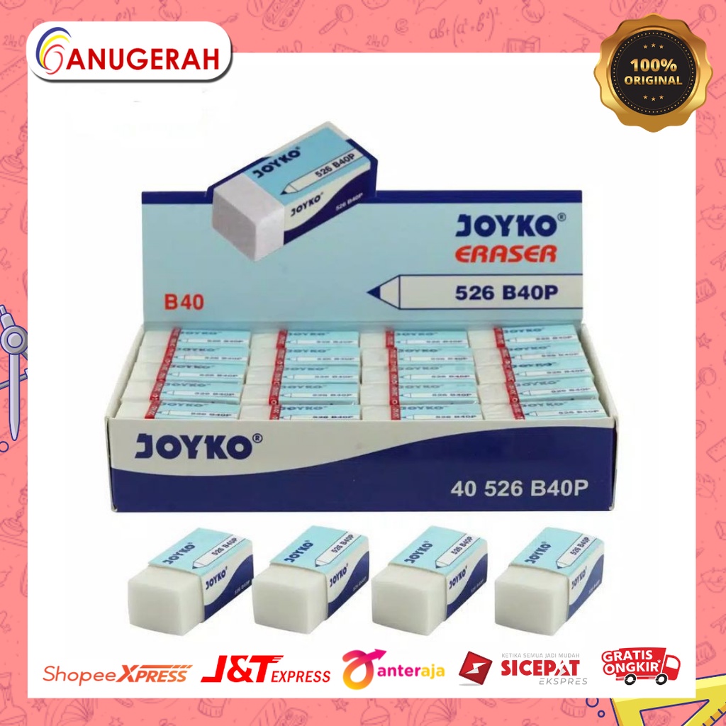 

JOYKO 526 B40 PENGHAPUS KECIL PUTIH / ERASER / STIP