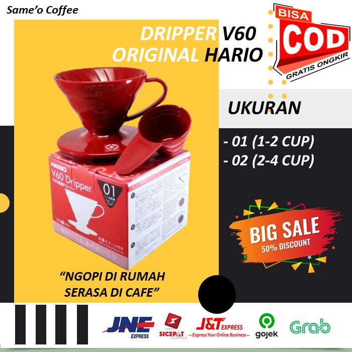 HARIO COFFEE DRIPPER V60 SIZE 01- 02