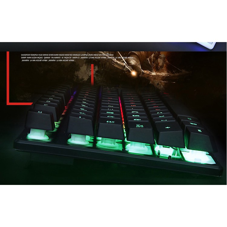 Paket Keyboard Mouse Gaming Wired Rainbow Led Backlit GTX300 illuminated Multimedia