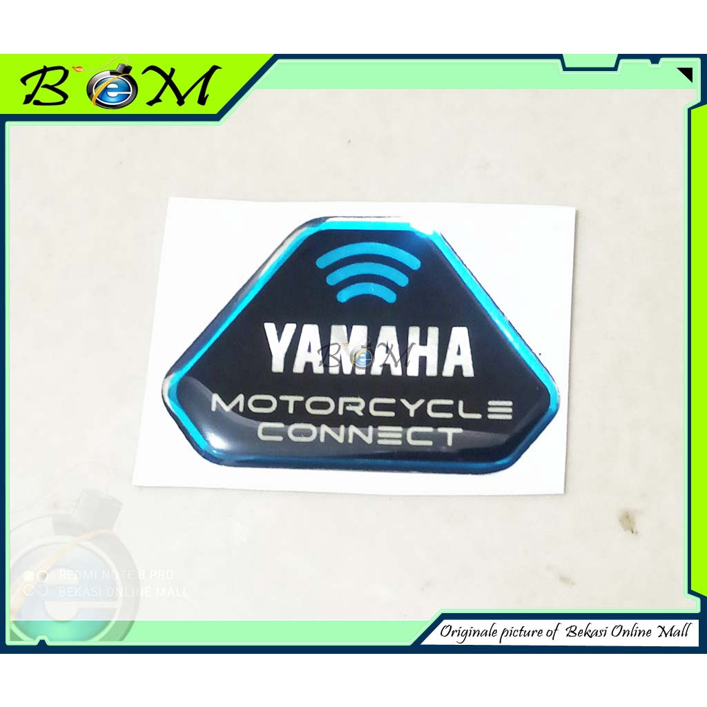 stiker sticker emblem logo timbul yamaha motorcycle connect y-connect