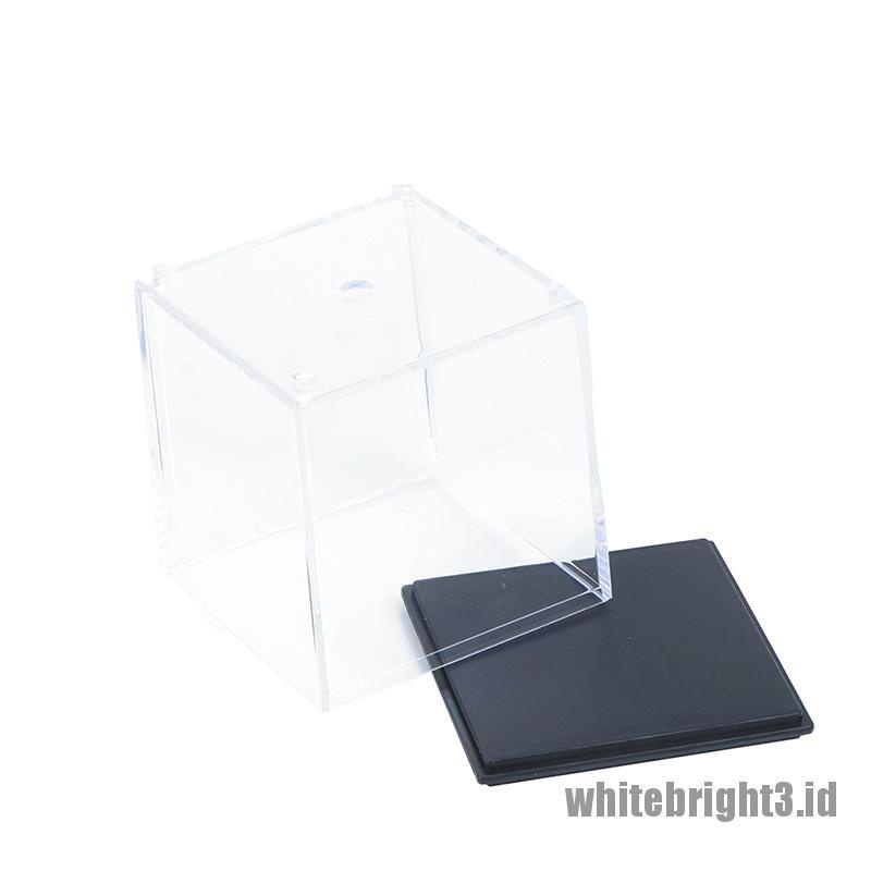 (white3) Kotak Display Action Figure Bahan Plastik Akrilik Transparan Anti Debu