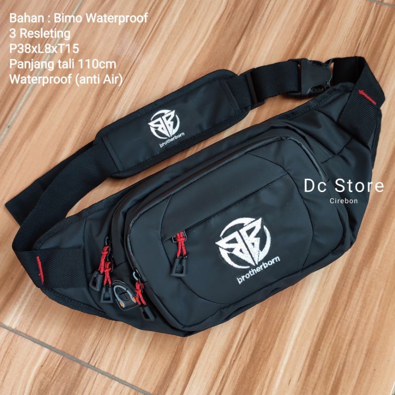 Tas Waist Bag Pinggang Dan Bahu Distro Bahan Premium Tas Selempang Sling Bag Pria