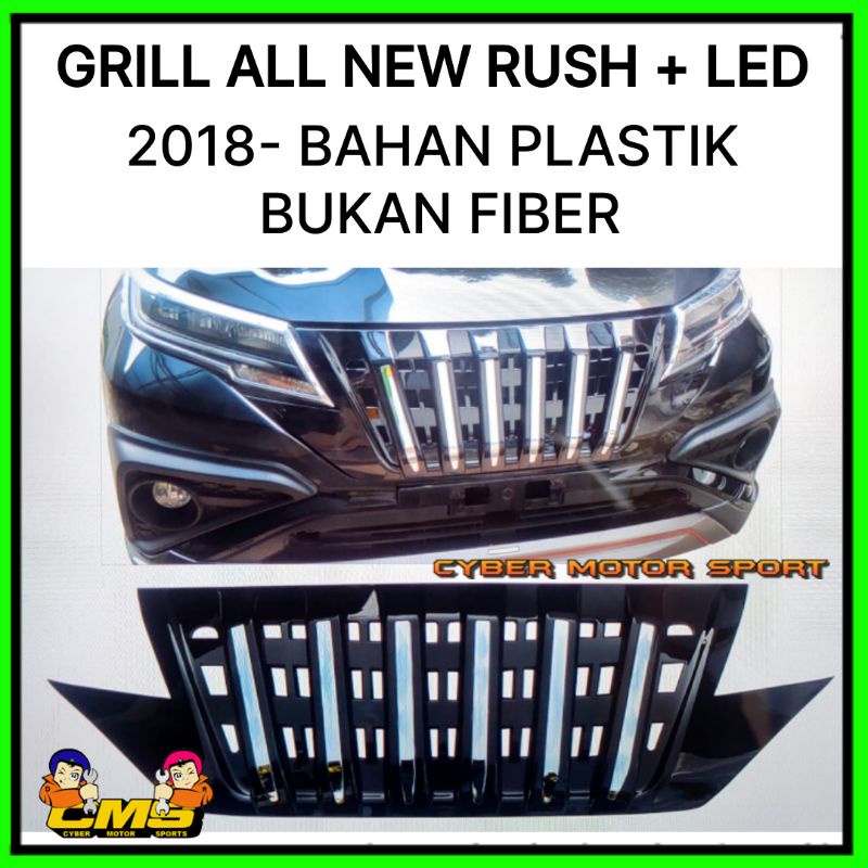Grill Toyota All new Rush plus Lampu Led . Front grille mobil toyota All new Rush 2018 . grill bumpe