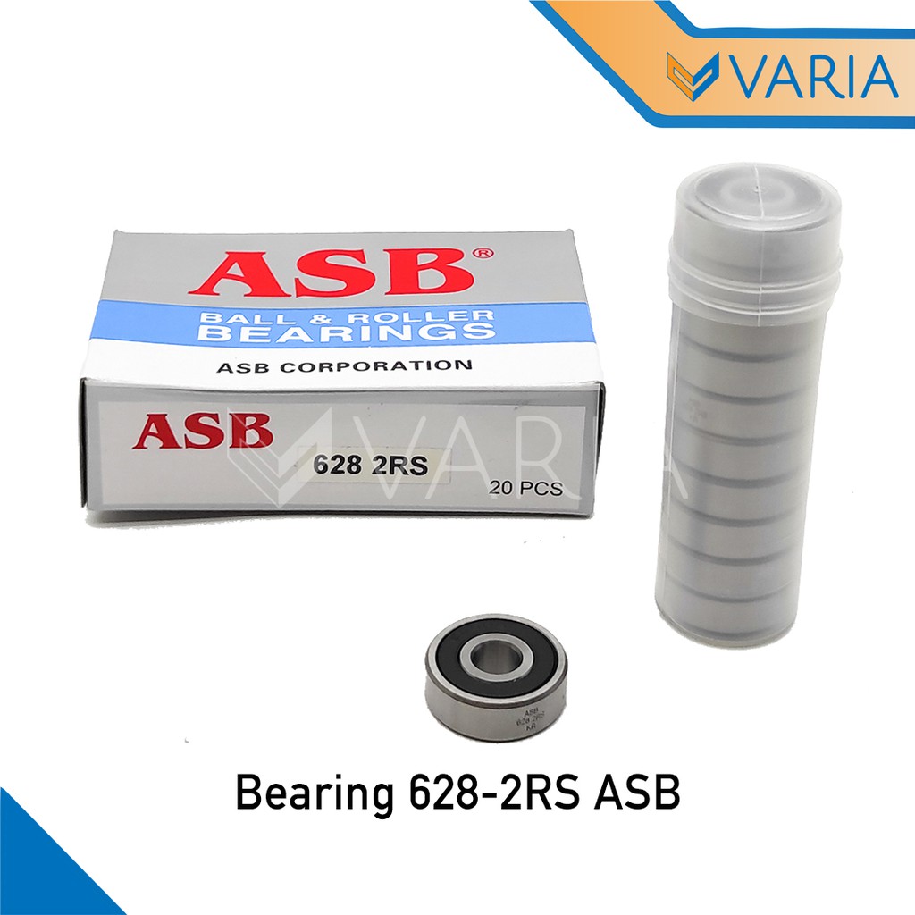 Bearing / Laher 628 2RS Tutup Karet Double ASB