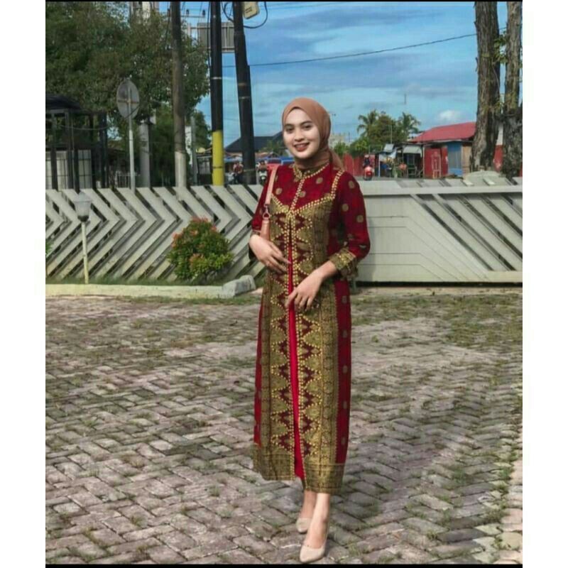 gamis kece songket Palembang