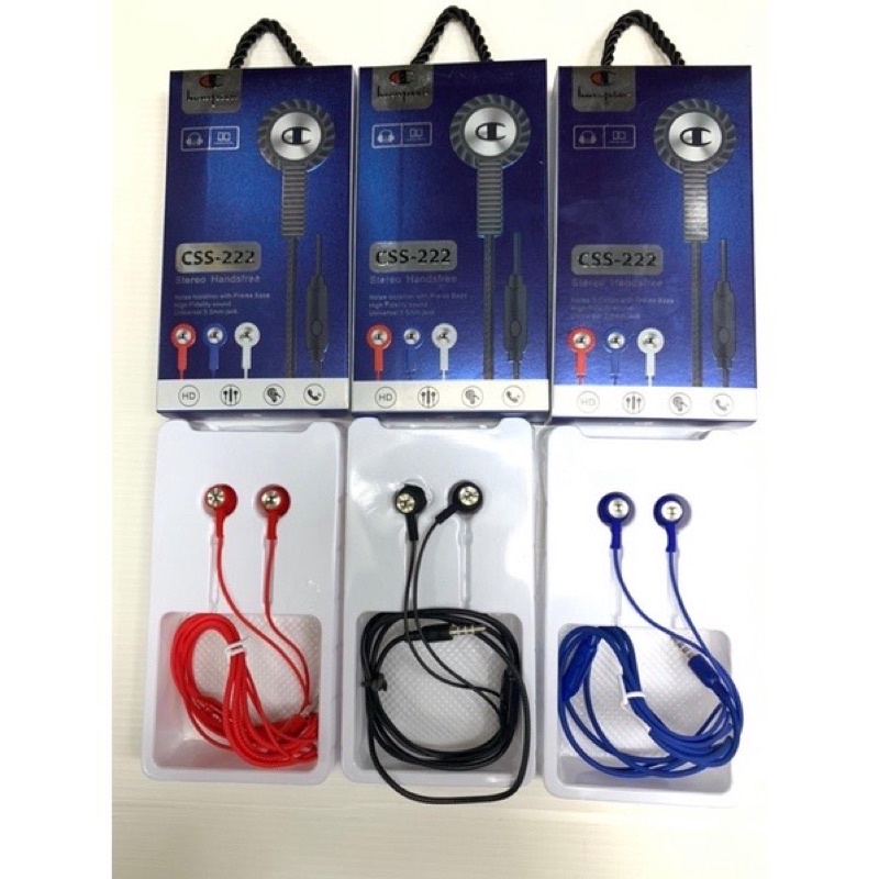 PROMO HANDSFREE CHAMPION CS222 NEW STREO EARPHONE