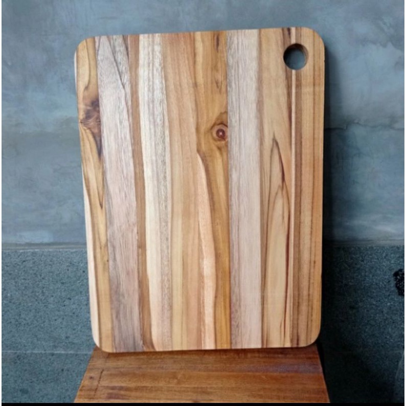 Talenan kayu jati asli jepara 40cm x 30cm / talenan kayu ASLI jati persegi 40x30cm