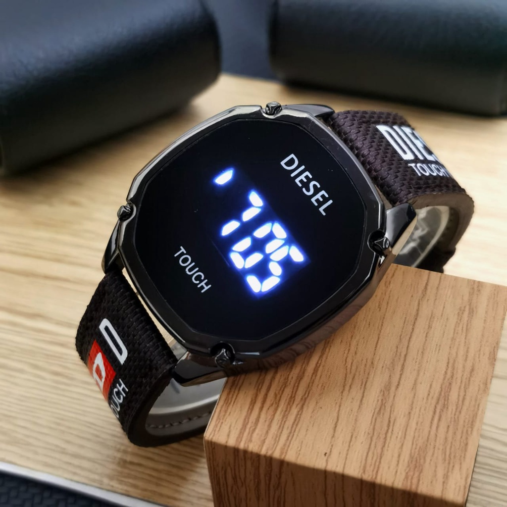 New Arrival - Jam Tangan Pria Digital LED Touch Screen Tali Kanvas WR + Box