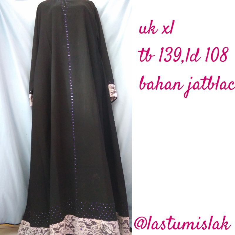 gamis hitam/jubah temboro