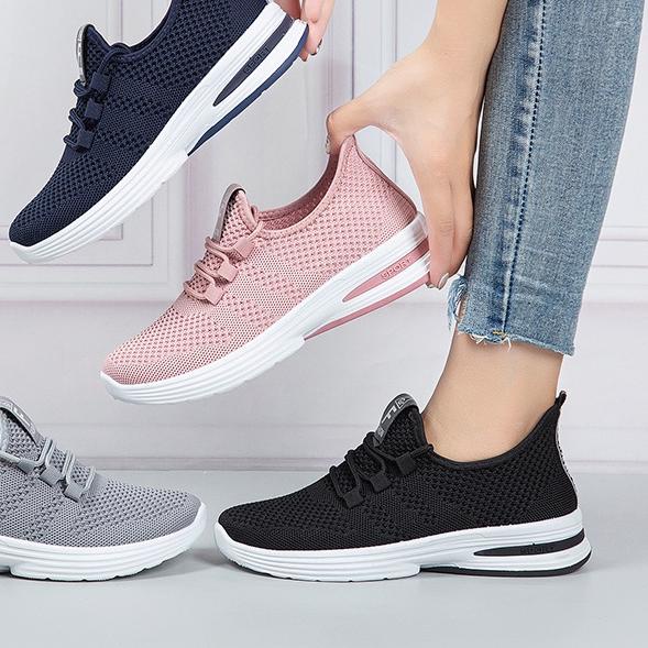 ♬ sepatu sneaker wanita rajut import premium bernapas olahraga Batavia Shoes Sepatu Import bebas bia