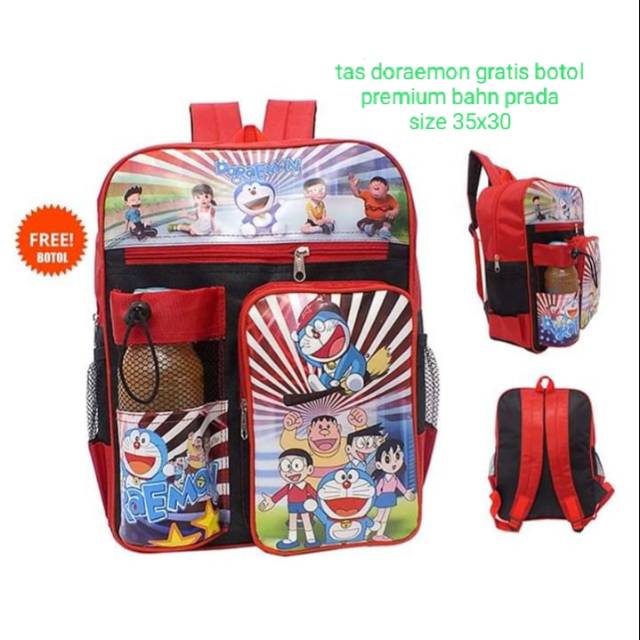 Tas doraemon free botol minum tas anak sekolah SD atau TK