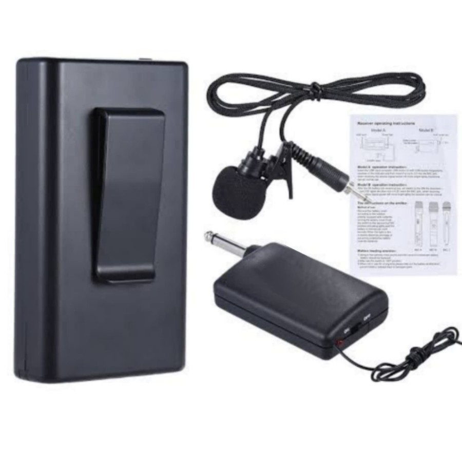 Mikrofon Mic Clip OnWireless UHF 2.4G Presentasi Tur Imam