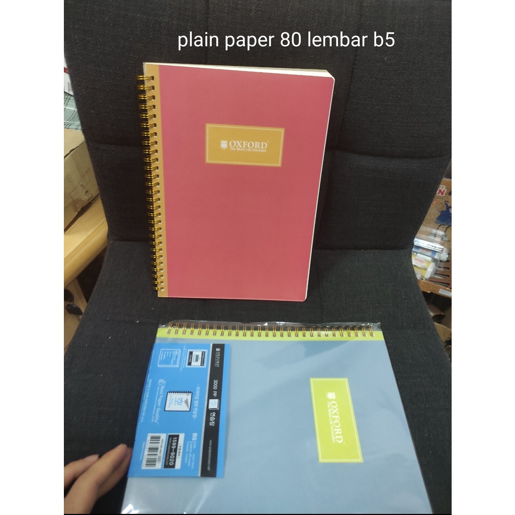 

buku spiral oxford kertas polos b5 isi 80 lembar paper korea