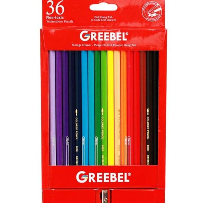 

Pensil Warna Watercolour Greebel 36 Warna Free Serutan Pensil Terbaik Dikelasnya
