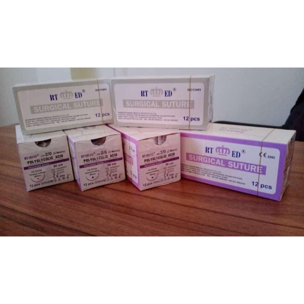 Benang Jahit PGA Absorbable 2/0