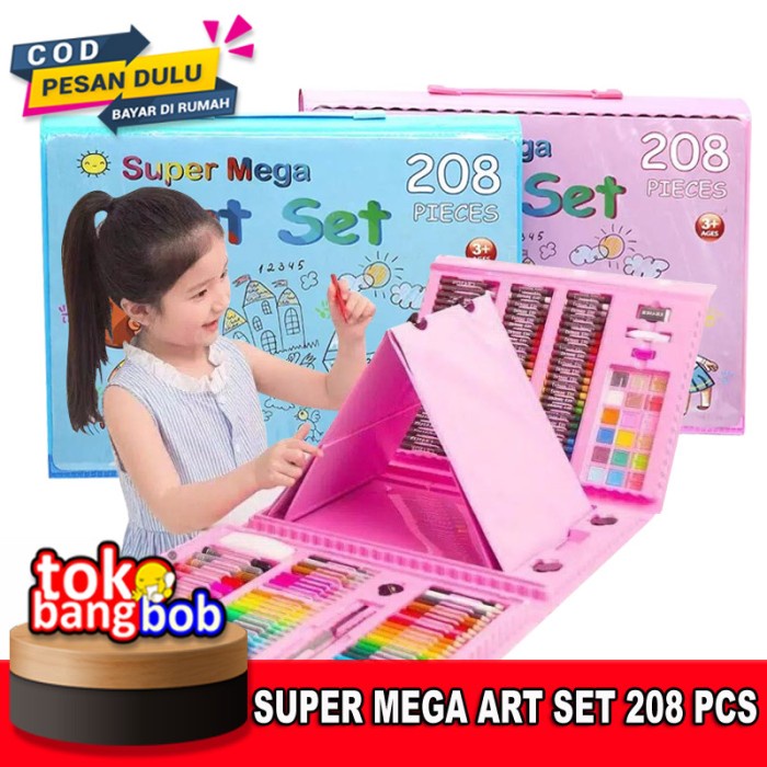 

Produk Terbaru Alat Lukis Set Super Mega Art 208 Pcs Crayon Oil Paste Pensil Warnai