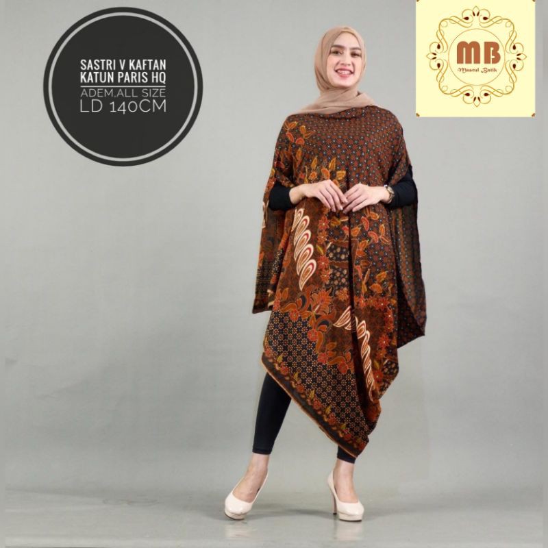 Baju kaftan Batik Modern, Kaftan Batik untuk pernikahan  All Size RE 15