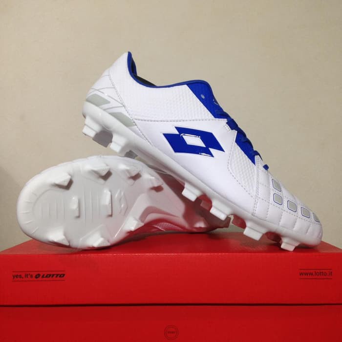 Sepatu Bola Lotto Squadra FG White Dawn Blue L01010012 Original BINB
