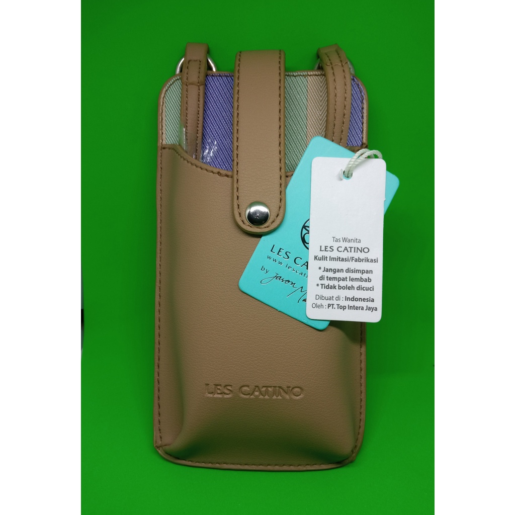 [NEW] Tas Selempang HP Merk Les Catino warna Almondine-Strip