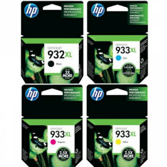 Paket Tinta Printer HP 932xl + HP 933xl [B/C/M/Y] Original