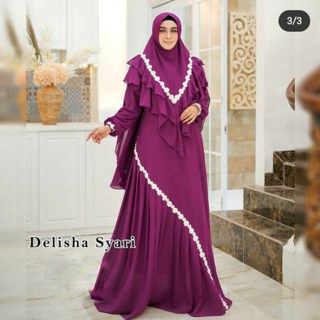 Baju Muslim wanita Pakaian Muslim Wanita Syari Muslim Remaja Gamis Modis Wanita 2021 Terbaru