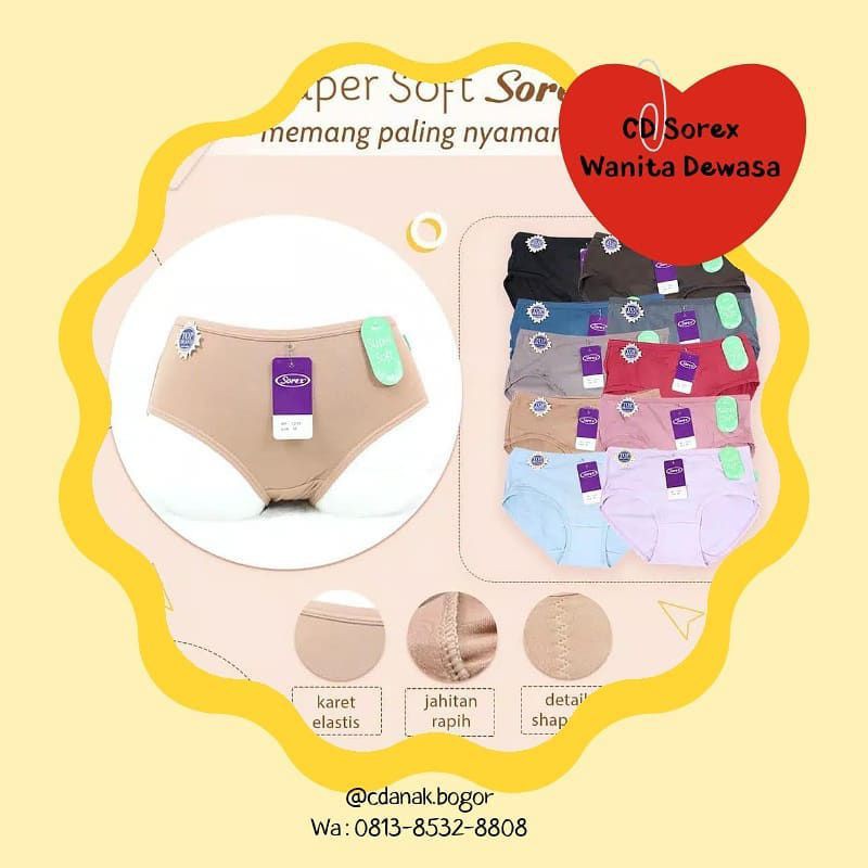 3PCS CD SOREX WANITA 1239 HARGA TERMURAH