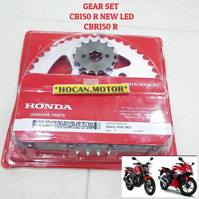 GEAR PAKET GEAR SET CB 150 R LED CBR 150 R CBU THAILAND ASLI AHM 06401-K45-N01