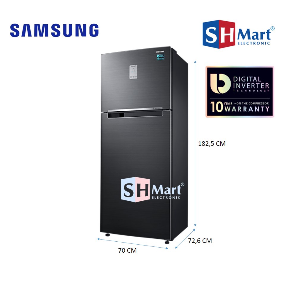 SAMSUNG KULKAS INVENTER 2 PINTU RT46K6231BS RT46K HEMAT LISTRIK WARNA BLACK STAINLESS (MEDAN)