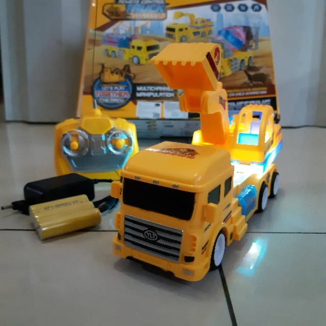 RC Truk Excavator Batre Cas - Mobil Truck Remote Control Anak Edukatif