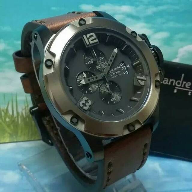 JAM TANGAN PRIA ALEXANDRE CHRISTIE RING SILVER 6295 AC6295 ORIGINAL