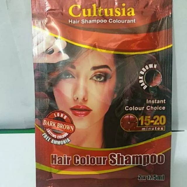 CULTUSIA HAIR  COLOUR SHAMPOO COKLAT ECER