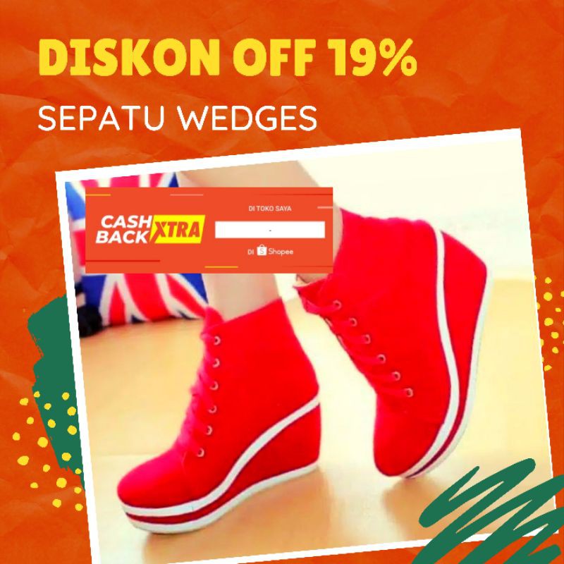 Sepatu wedges wanita - Sepatu olahraga - Sepatu wanita olahraga - Sepatu fashion wanita