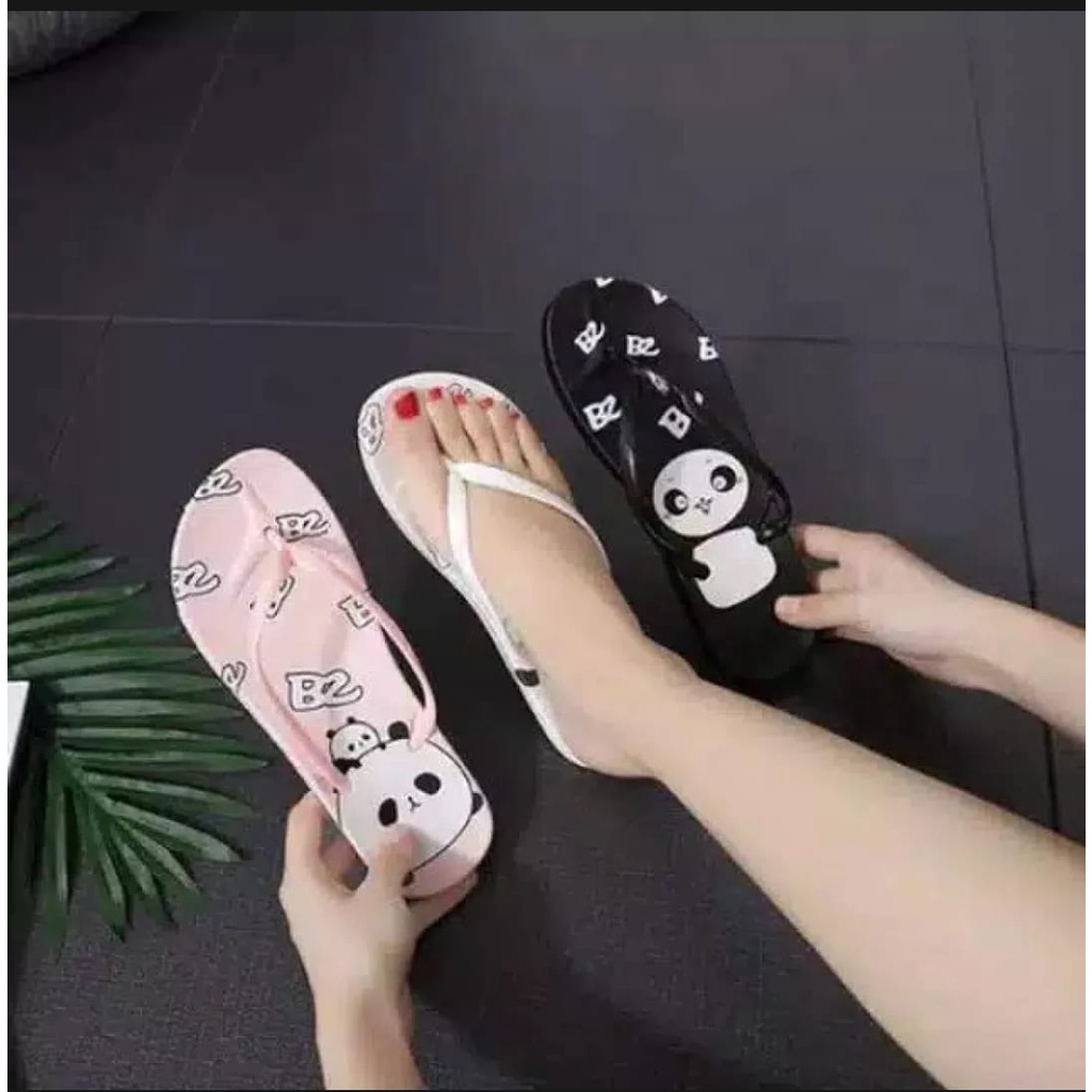 SANDAL JEPIT WANITA MOTIF PANDA