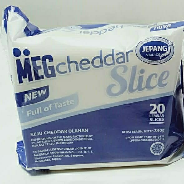 

Keju- Meg Cheddar Slice 340G Isi 20 -Keju.